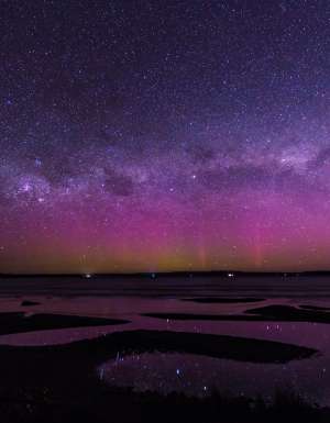 Aurora Australis from Strahan in Tasmania
