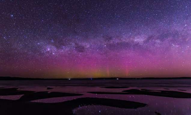 Aurora Australis from Strahan in Tasmania
