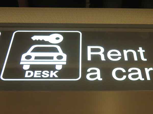 Car Rental Sign Airport