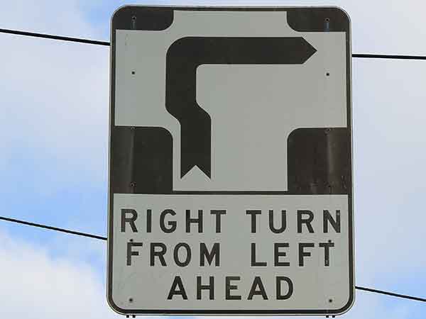 Hook turn sign, Melbourne