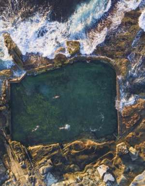 Aerial view of Mahon Rock Pool