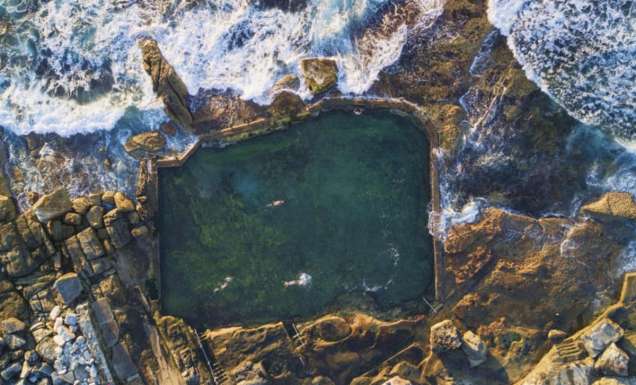 Aerial view of Mahon Rock Pool