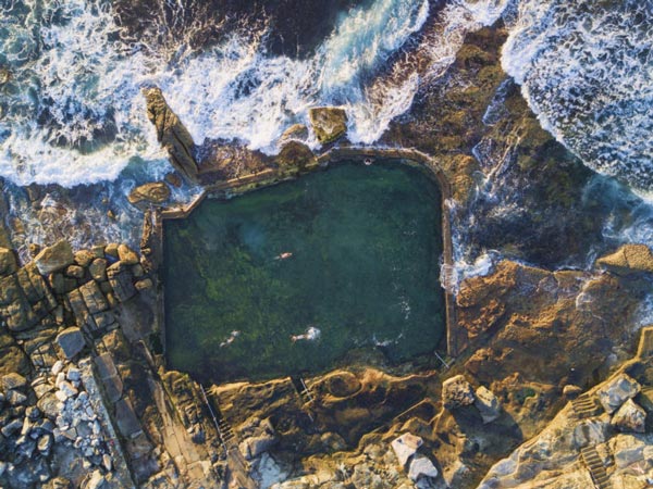 Aerial view of Mahon Rock Pool