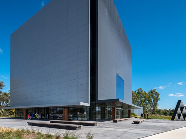 The exterior of Shepparton Art Museum
