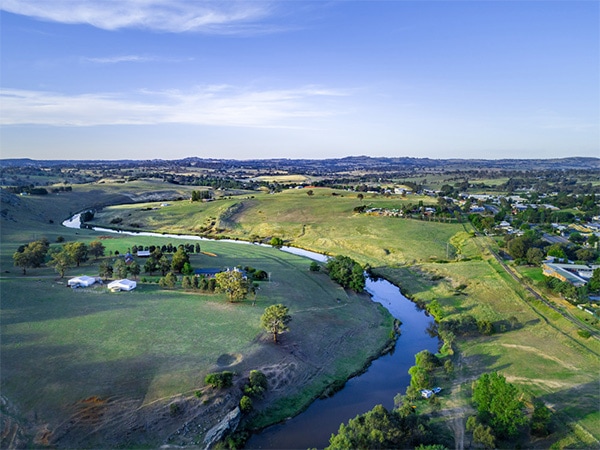Yass valley from above