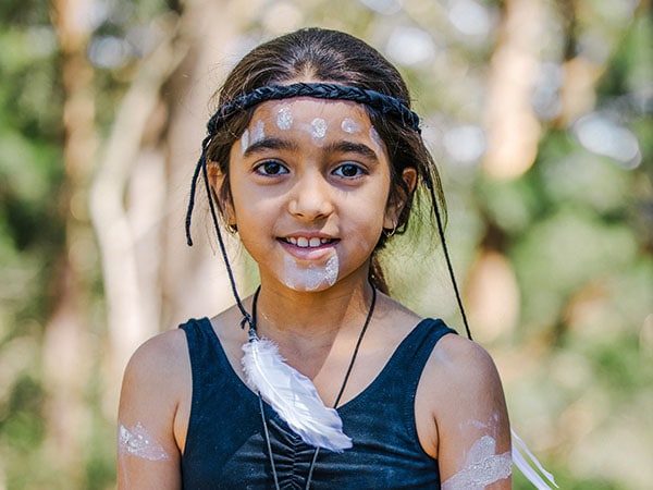 Jayalaani Webb, one of the youngest of the Wajaar Ngaarlu Dancers