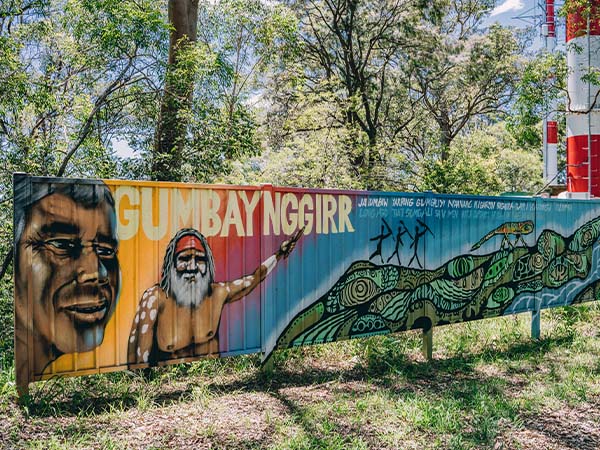 Interpretative mural along Gumgali Track