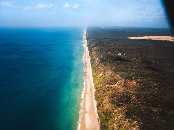 a scenic flight from Air Fraser Island