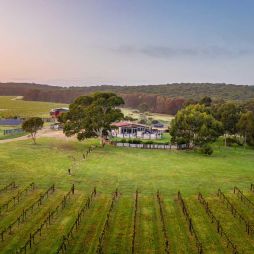 Aerial view of False Cape Wines in Kangaroo Island, South Australia