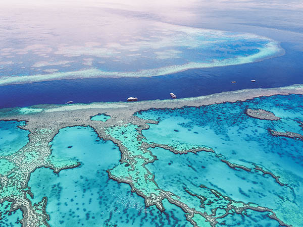 Aerial shot ot Great Barrier Reef
