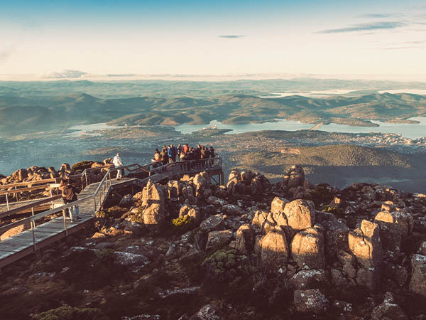 Aerial view of Mount Wellington, Hobart, Australia