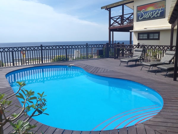 The pool at Sunset on Christmas Island