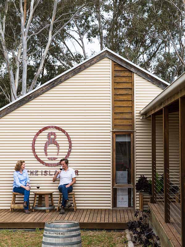 Exterior of The Islander Estate Vineyards, Outside Seating, Kangaroo Island, SA, Australia