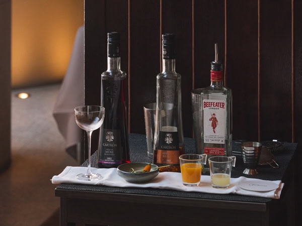 a selection of drinks at glass brasserie, Hilton Sydney