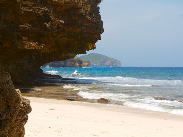 landscape views of Greta Beach, Christmas Island