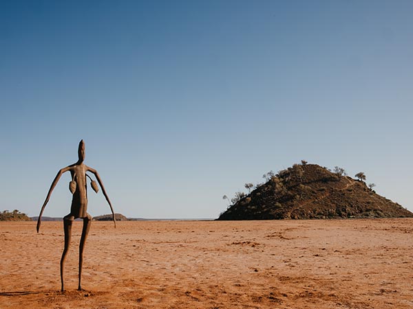 Antony Gormley sculptures at Lake Ballard
