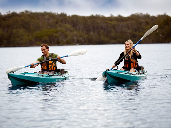 Rising canoes and kayaks, Mallacoota, Gippsland, Australia