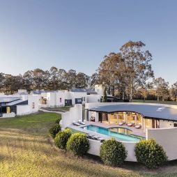 an aerial view of Tower Lodge, Hunter Valley