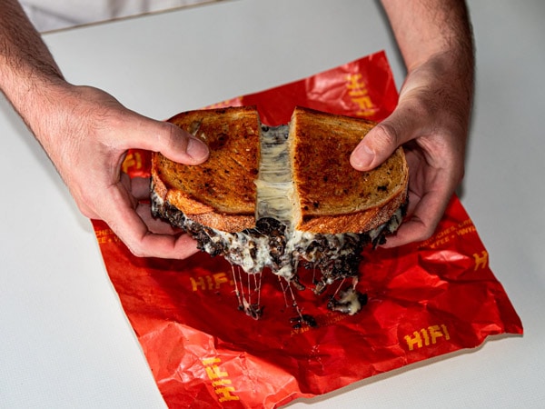Cheese toasties at HIFI Collingwood