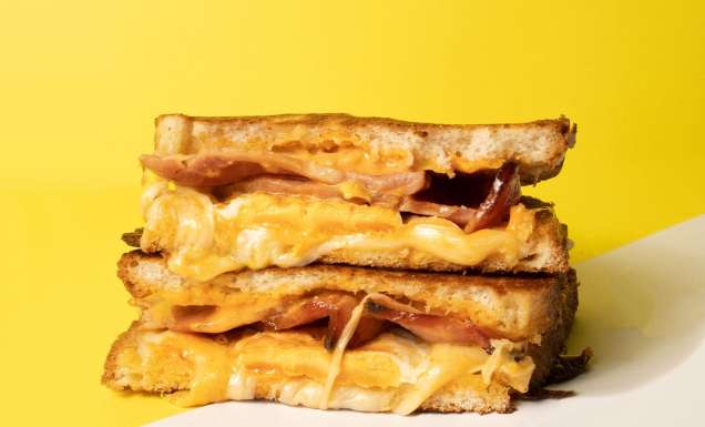 A grilled cheese sanga at Melt Brothers