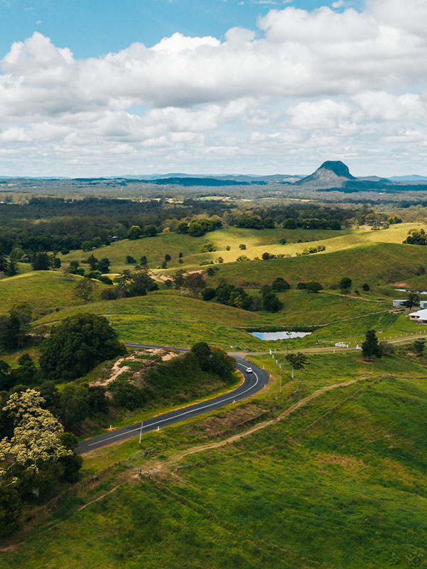 Aerial view of Noosa Country Drive, QLD, Australia