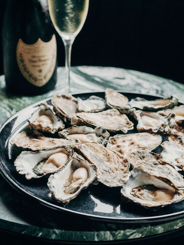 Oysters from the menu at The Anchorage, Port Stephens, Australia