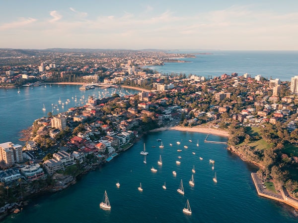 Manly Beach Arial shot Northern Beaches