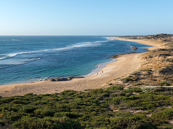 Aerial view of Browns Beach, Kangaroo Island, South Australia, Australia