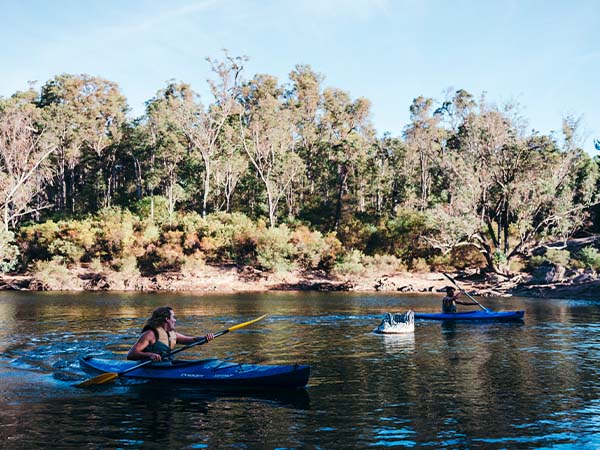 Canoeing the Lane Poole Reserve, Dwellingup, WA, Australia