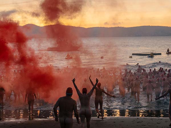 Winter solstice nude swim Dark Mofo