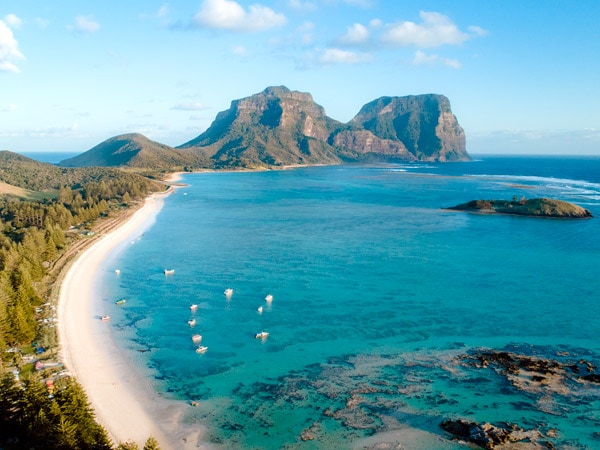 The scenic Lagoon Beach at Lord Howe Island. (Image: Zach Sanders)