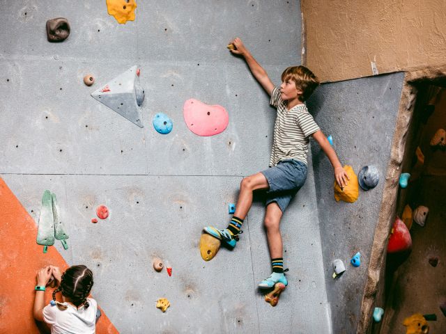 indoor rock climbing at The Rock Adventure Centre, Geelong