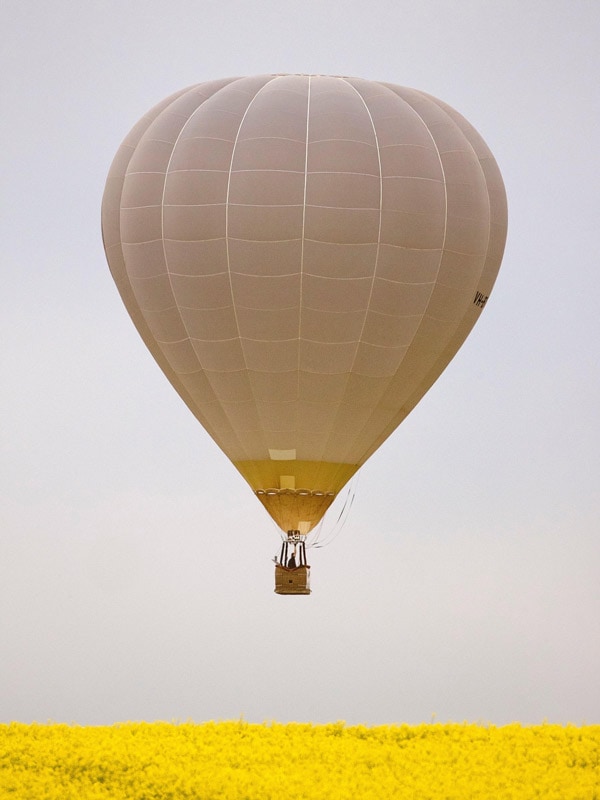 Hot air balloon over Northam, Western Australia