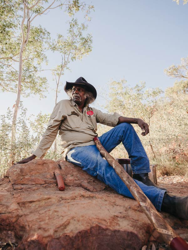 Indigenous guide from Waringarri Aboriginal Arts, Kimberley, WA