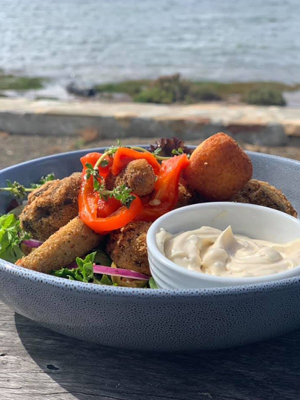 Food platter, Deck Cafe on the Wharf, Kangaroo Island, SA, Australia