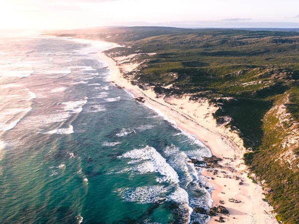 Aerial shot of Western Australia
