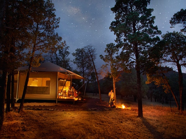 A campfire at Bendleby Ranges. (Image: Isaac Forman)