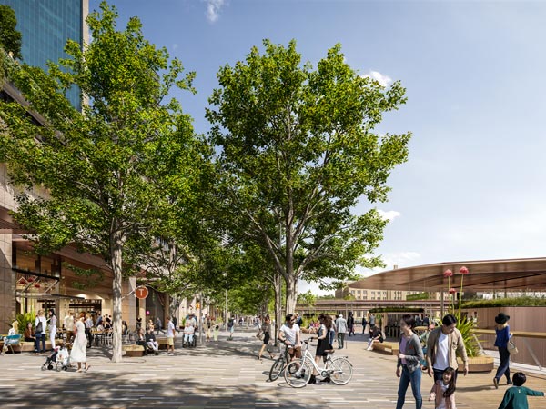 A rendered image of the Circular Quay Renewal's promenade. (Image: NSW Government)