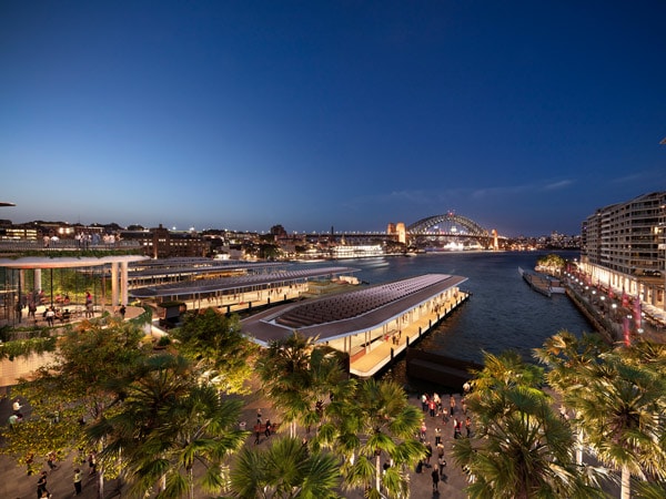 High shot of the proposed new Circular Quay Renewal wharves. (Image: NSW Government)