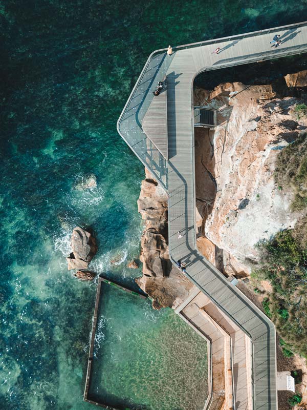 Terrigal Boardwalk from above. (Image: Love Central Coast)