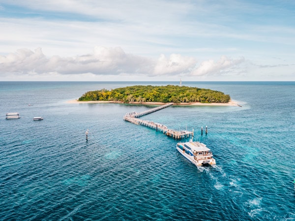 Great Adventures runs daily cruises to tropical Green Island. (Image: Tourism and Events Queensland)