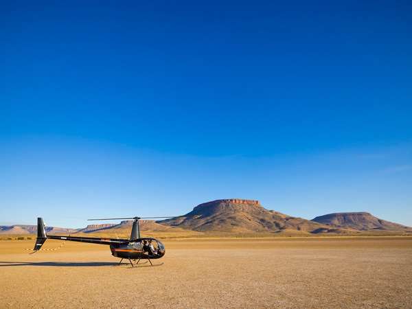 Helicopter at the Cockburn Ranges, Gibb River Road (Image: Tourism Western Australia)