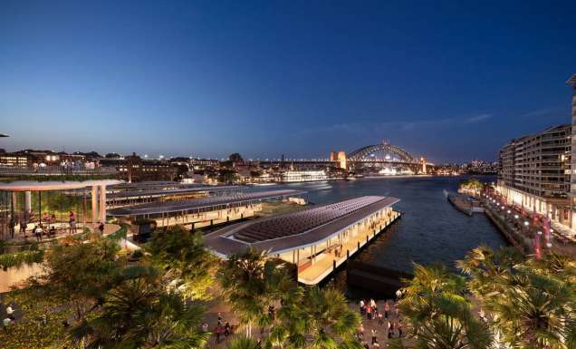 High shot of the proposed new Circular Quay Renewal wharves. (Image: NSW Government)