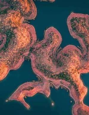 Aeriat shot of East Kimberley, WA