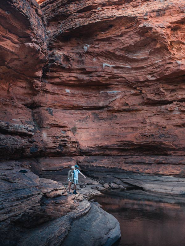 Waterhole at the Garden of Eden in Watarrka National Park. (Image: Tourism NT and Nic Morley)