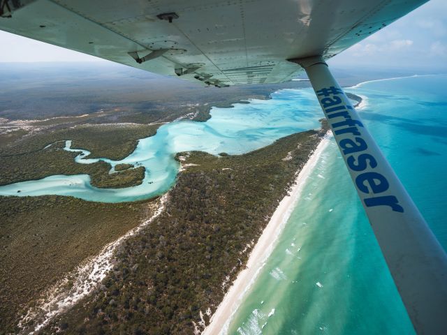 Air Fraser Island flight above K'gari fraser island