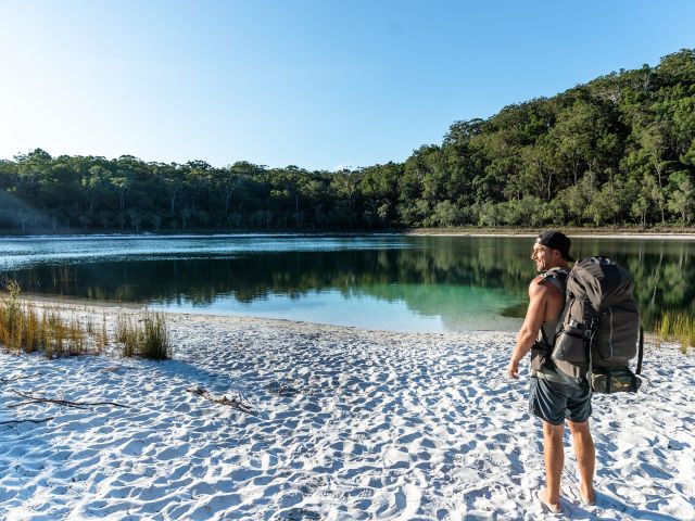 Basin Lake on k'gari fraser island