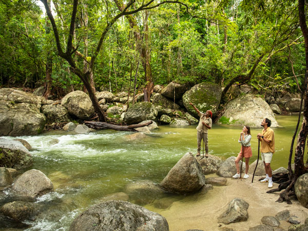 a couple on a Mossman Gorge Cultural Centre’s Ngadiku Dreamtime Walk