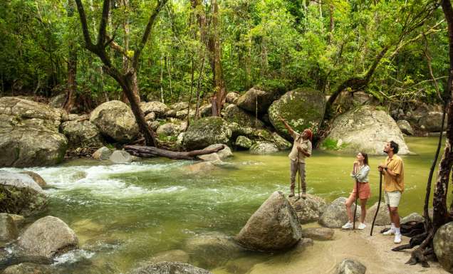 a couple on a Mossman Gorge Cultural Centre’s Ngadiku Dreamtime Walk