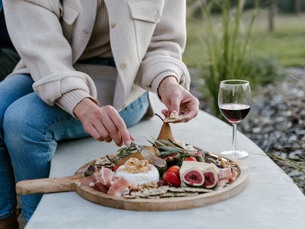 A cheese platter at Upland Farm Denmark WA